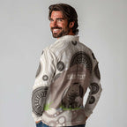 Personalised Australia Wombat Long Sleeve Polo Shirt Welcome To Our Home Aboriginal Art - Aussie Hoodie