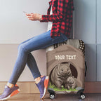Personalised Australia Wombat Luggage Cover Welcome To Our Home Aboriginal Art - Aussie Hoodie