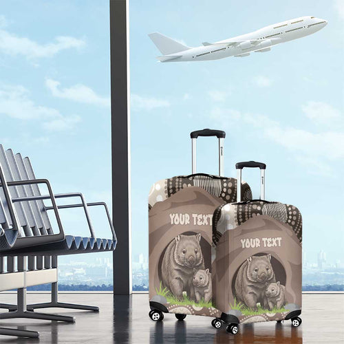 Personalised Australia Wombat Luggage Cover Welcome To Our Home Aboriginal Art - Aussie Hoodie
