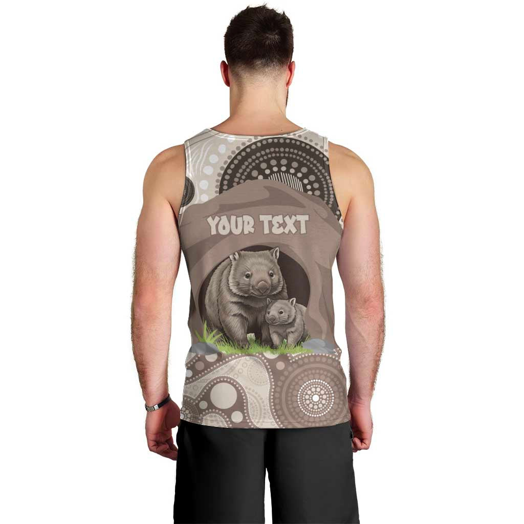 Personalised Australia Wombat Men Tank Top Welcome To Our Home Aboriginal Art - Aussie Hoodie