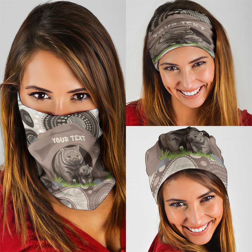 Personalised Australia Wombat Neck Gaiter Welcome To Our Home Aboriginal Art - Aussie Hoodie