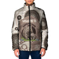 Personalised Australia Wombat Padded Jacket Welcome To Our Home Aboriginal Art - Aussie Hoodie