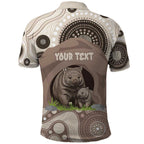 Personalised Australia Wombat Polo Shirt Welcome To Our Home Aboriginal Art - Aussie Hoodie