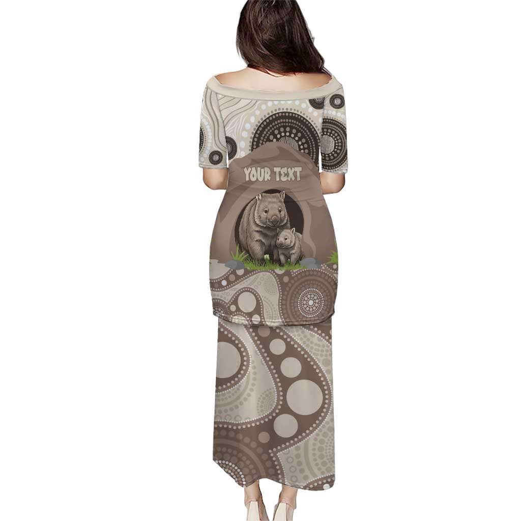Personalised Australia Wombat Puletasi Welcome To Our Home Aboriginal Art - Aussie Hoodie