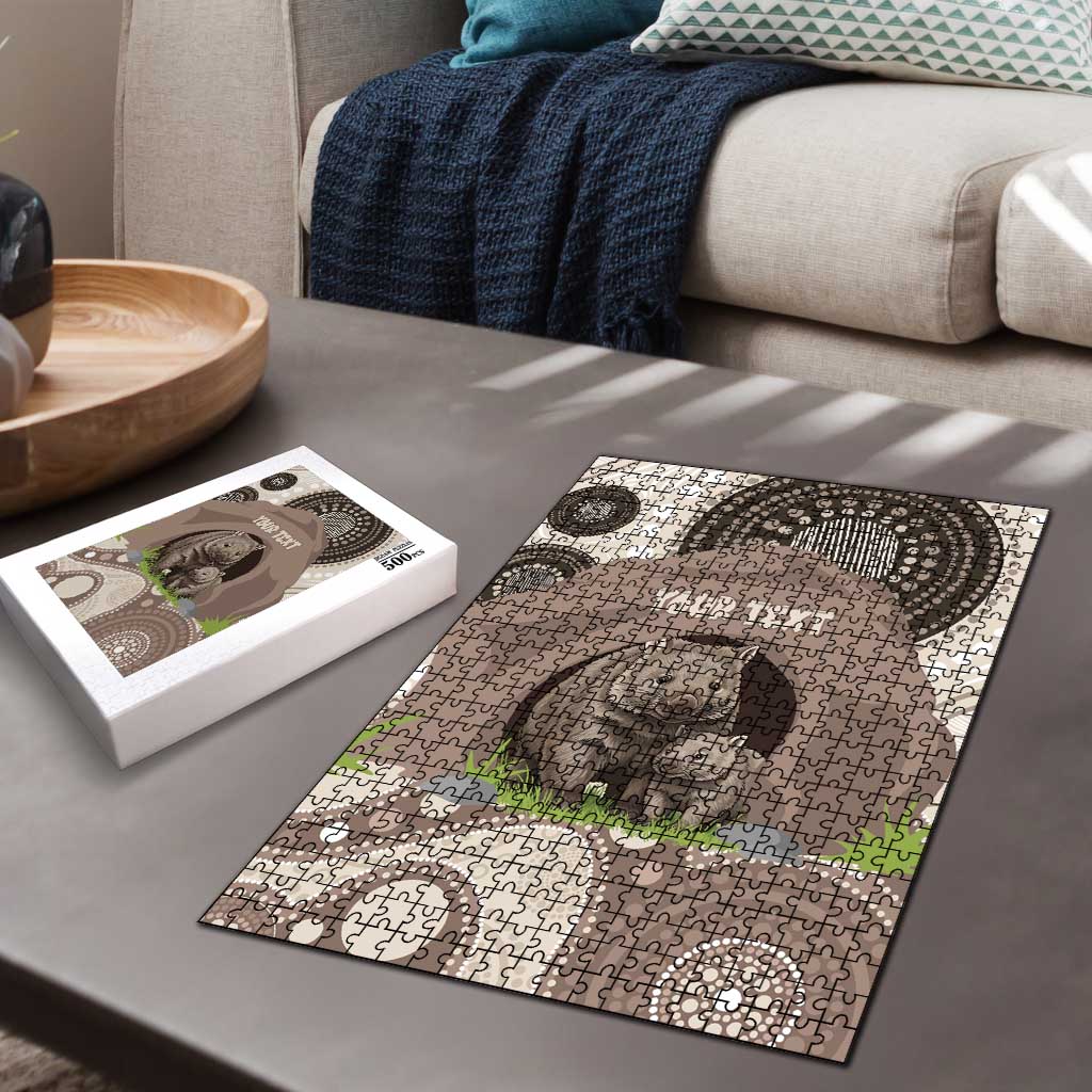 Personalised Australia Wombat Puzzle Welcome To Our Home Aboriginal Art - Aussie Hoodie