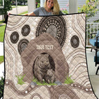 Personalised Australia Wombat Quilt Welcome To Our Home Aboriginal Art - Aussie Hoodie