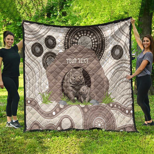 Personalised Australia Wombat Quilt Welcome To Our Home Aboriginal Art - Aussie Hoodie