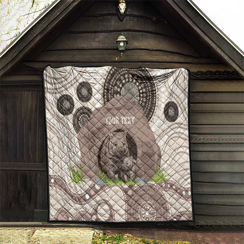 Personalised Australia Wombat Quilt Welcome To Our Home Aboriginal Art - Aussie Hoodie