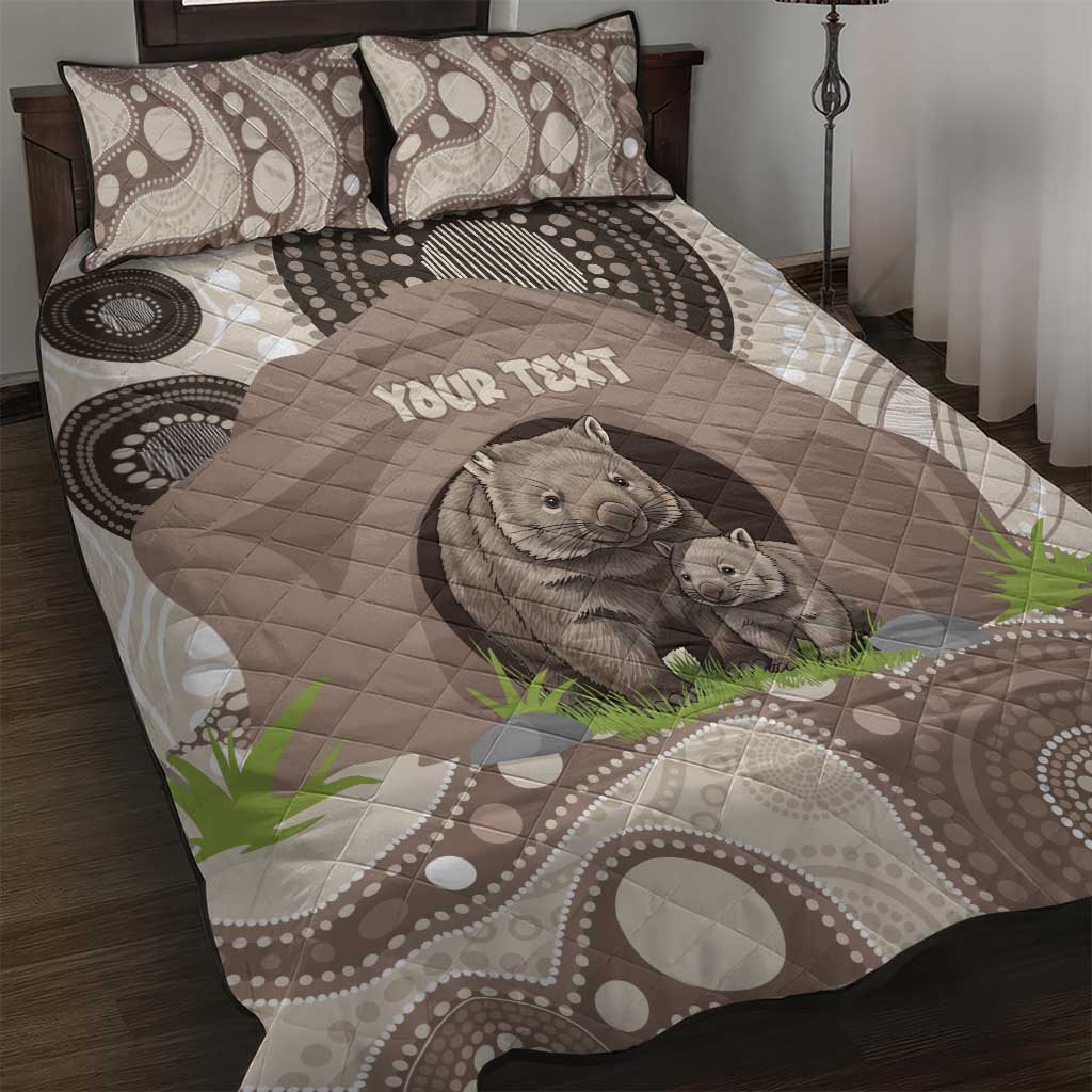 Personalised Australia Wombat Quilt Bed Set Welcome To Our Home Aboriginal Art - Aussie Hoodie