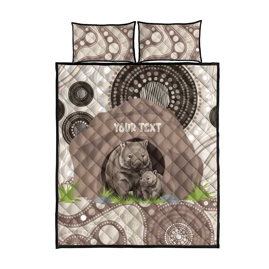 Personalised Australia Wombat Quilt Bed Set Welcome To Our Home Aboriginal Art - Aussie Hoodie