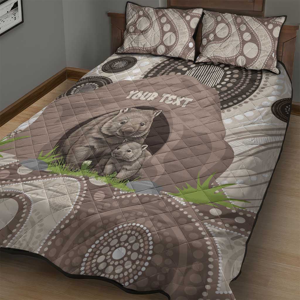 Personalised Australia Wombat Quilt Bed Set Welcome To Our Home Aboriginal Art - Aussie Hoodie