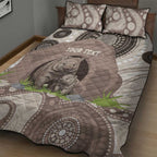 Personalised Australia Wombat Quilt Bed Set Welcome To Our Home Aboriginal Art - Aussie Hoodie