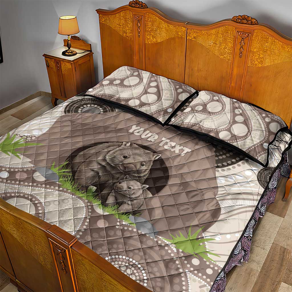 Personalised Australia Wombat Quilt Bed Set Welcome To Our Home Aboriginal Art - Aussie Hoodie