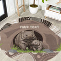 Personalised Australia Wombat Round Carpet Welcome To Our Home Aboriginal Art - Aussie Hoodie