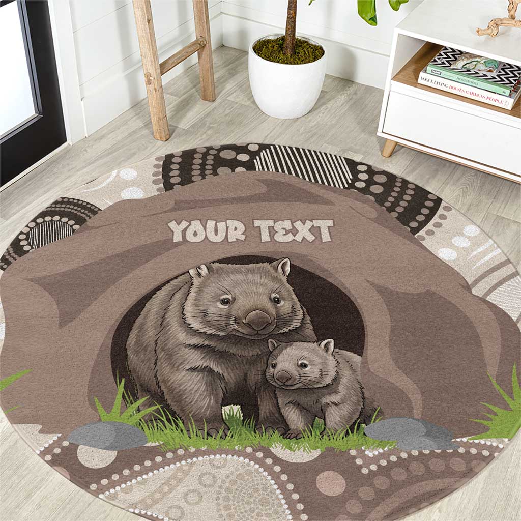 Personalised Australia Wombat Round Carpet Welcome To Our Home Aboriginal Art - Aussie Hoodie