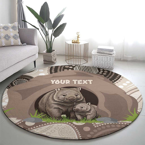 Personalised Australia Wombat Round Carpet Welcome To Our Home Aboriginal Art - Aussie Hoodie