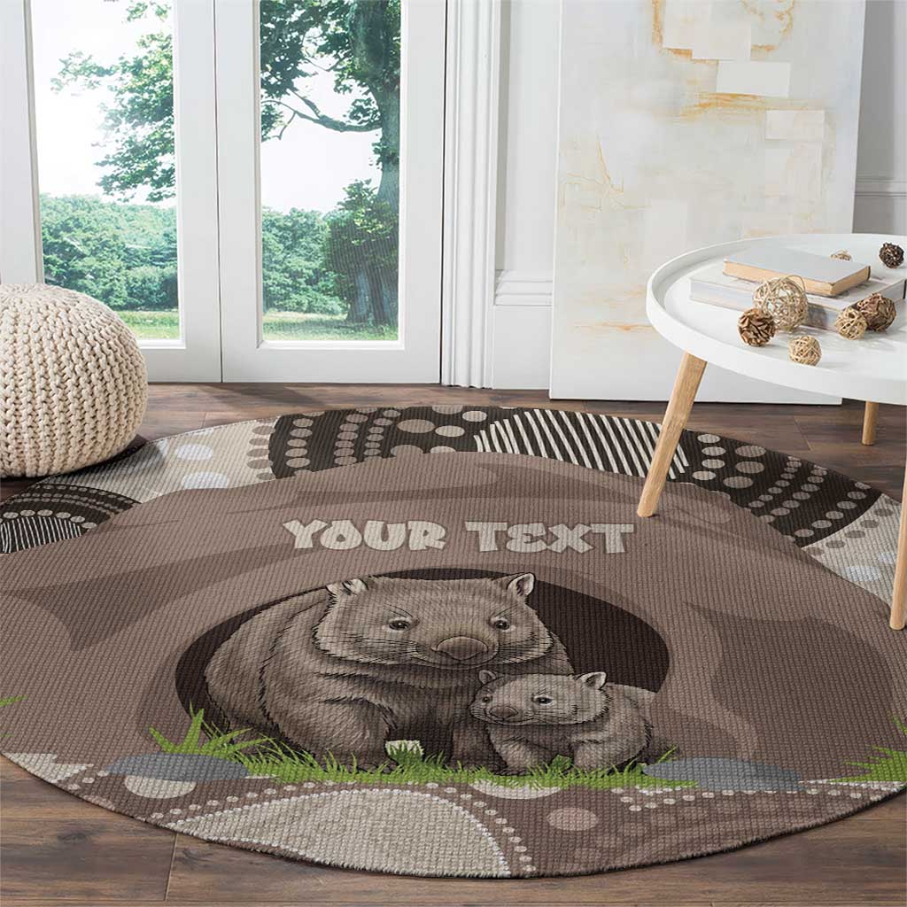 Personalised Australia Wombat Round Carpet Welcome To Our Home Aboriginal Art - Aussie Hoodie