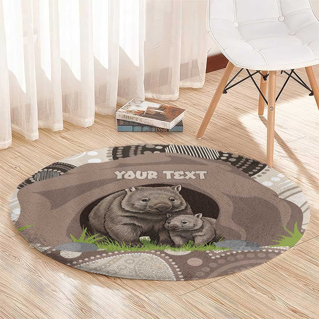 Personalised Australia Wombat Round Carpet Welcome To Our Home Aboriginal Art - Aussie Hoodie