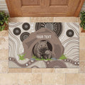 Personalised Australia Wombat Rubber Doormat Welcome To Our Home Aboriginal Art - Aussie Hoodie