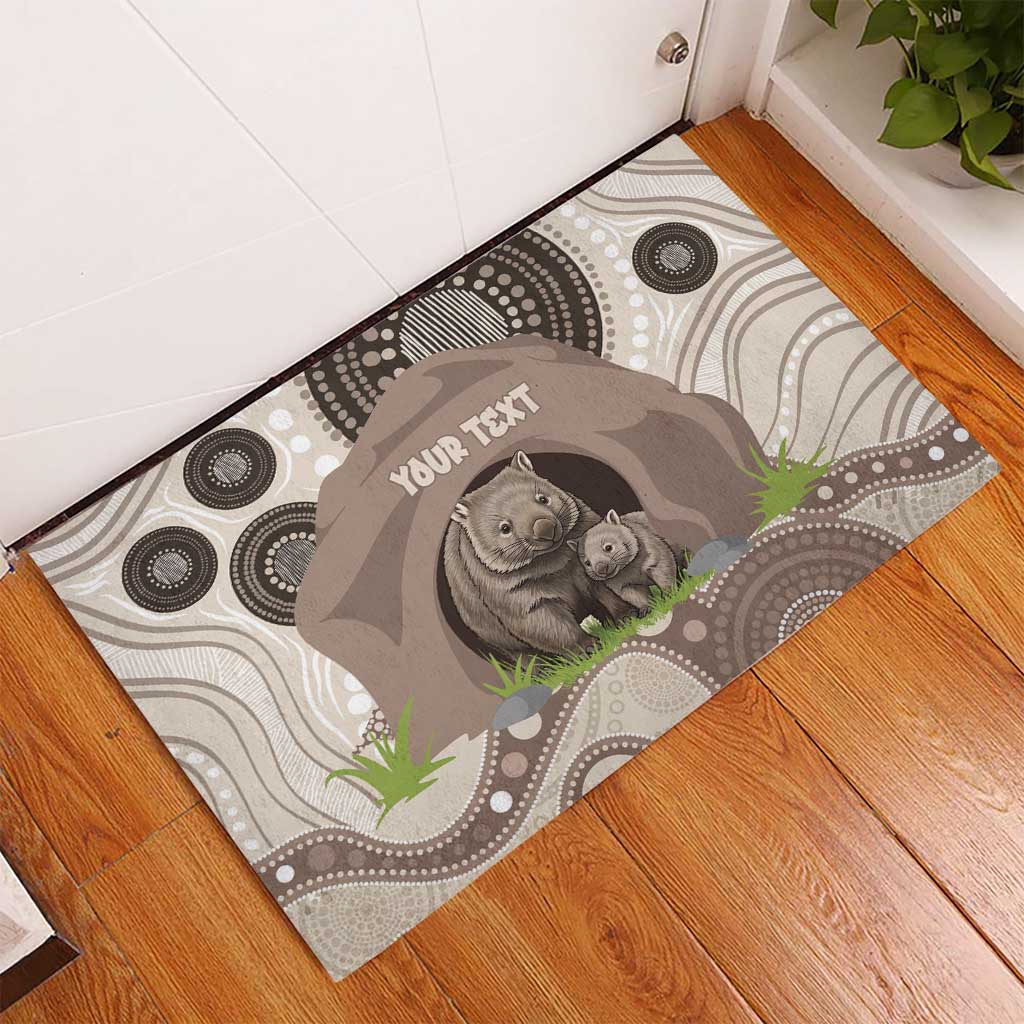 Personalised Australia Wombat Rubber Doormat Welcome To Our Home Aboriginal Art - Aussie Hoodie