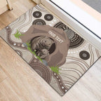 Personalised Australia Wombat Rubber Doormat Welcome To Our Home Aboriginal Art - Aussie Hoodie