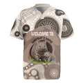 Personalised Australia Wombat Rugby Jersey Welcome To Our Home Aboriginal Art - Aussie Hoodie