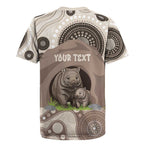 Personalised Australia Wombat Rugby Jersey Welcome To Our Home Aboriginal Art - Aussie Hoodie