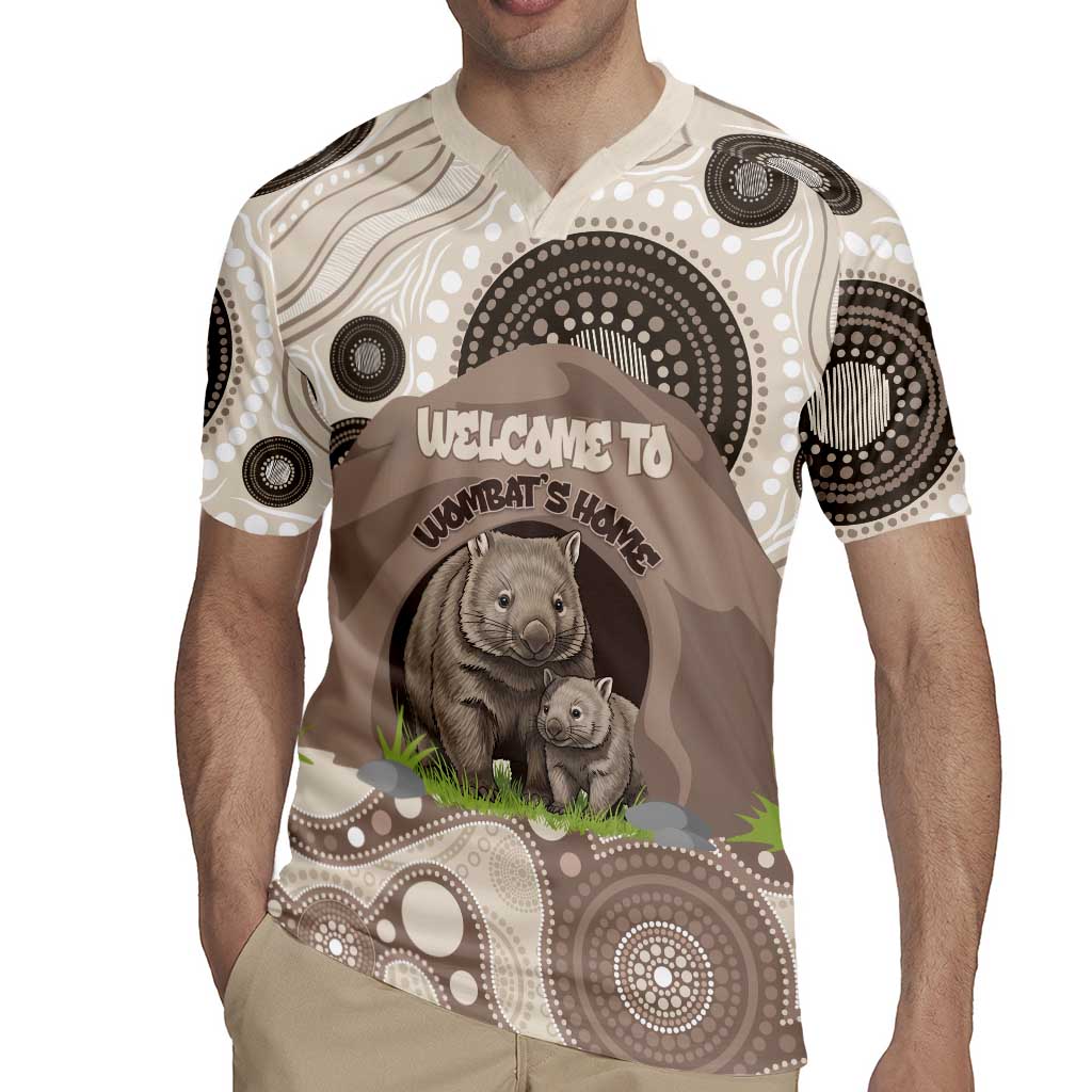 Personalised Australia Wombat Rugby Jersey Welcome To Our Home Aboriginal Art - Aussie Hoodie