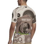 Personalised Australia Wombat Rugby Jersey Welcome To Our Home Aboriginal Art - Aussie Hoodie
