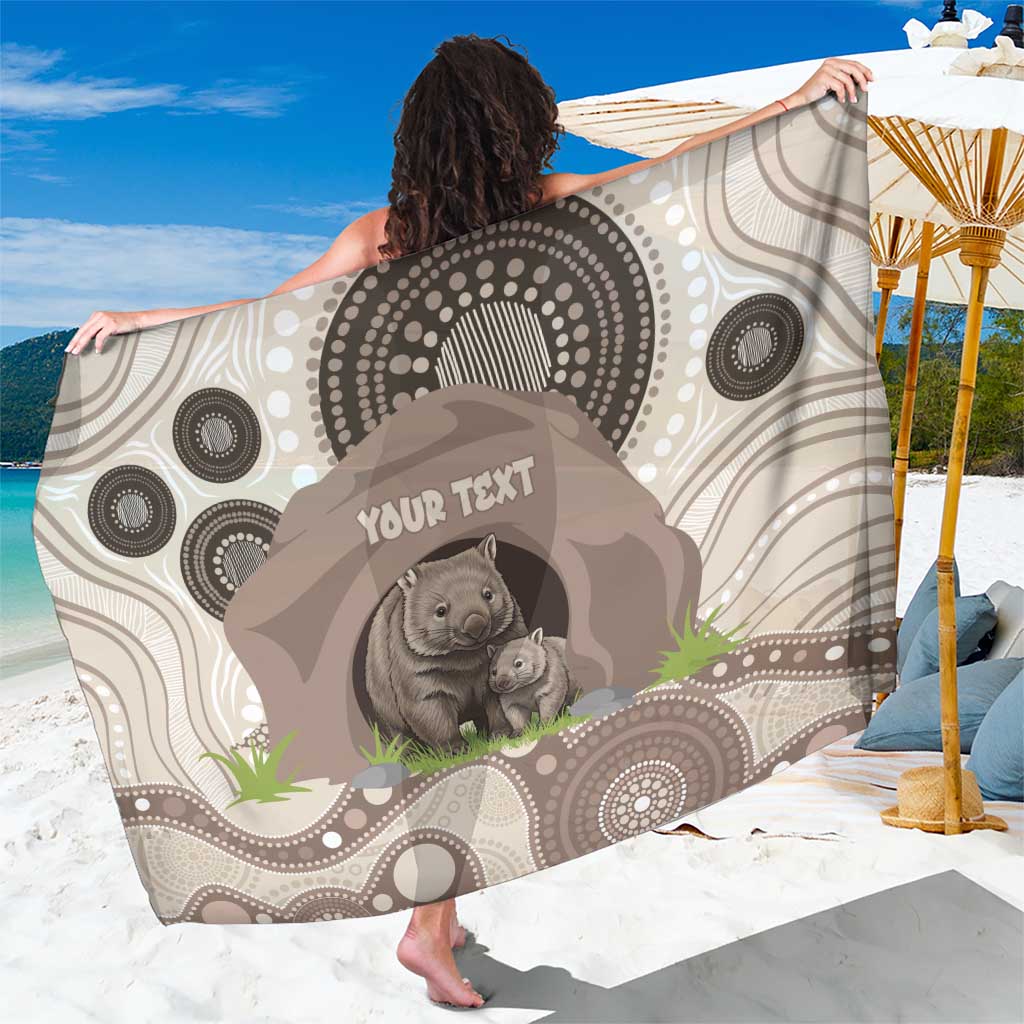 Personalised Australia Wombat Sarong Welcome To Our Home Aboriginal Art - Aussie Hoodie