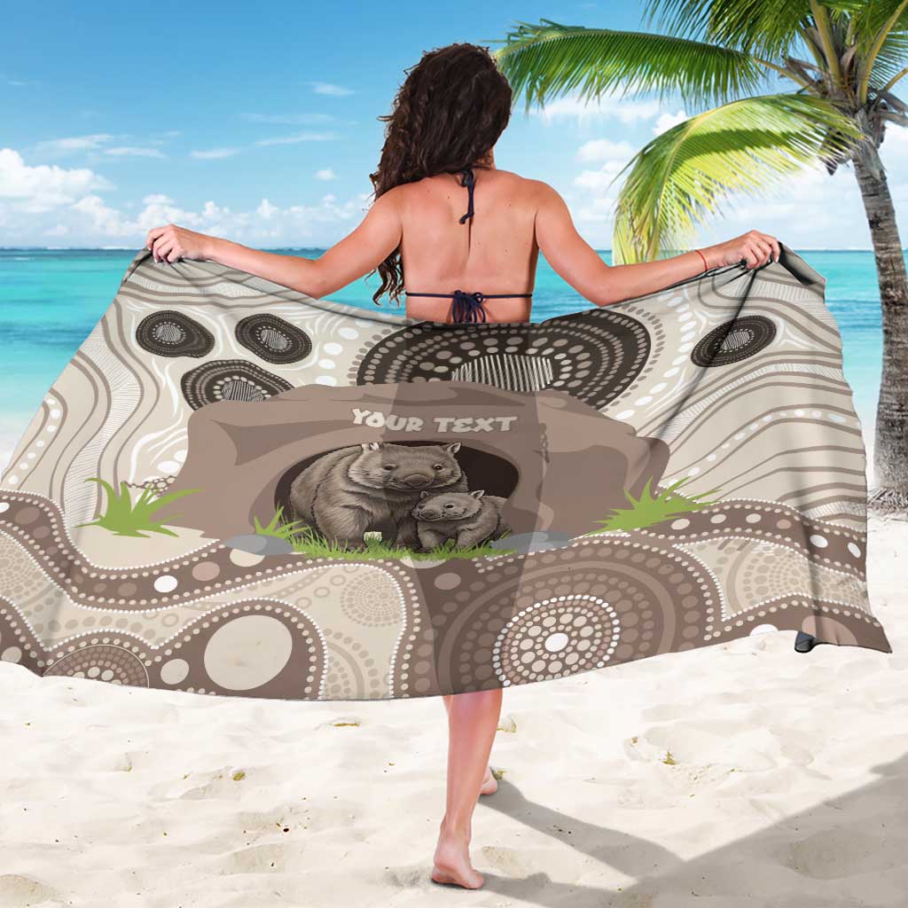 Personalised Australia Wombat Sarong Welcome To Our Home Aboriginal Art - Aussie Hoodie