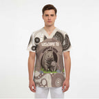 Personalised Australia Wombat Scrub Top Welcome To Our Home Aboriginal Art - Aussie Hoodie