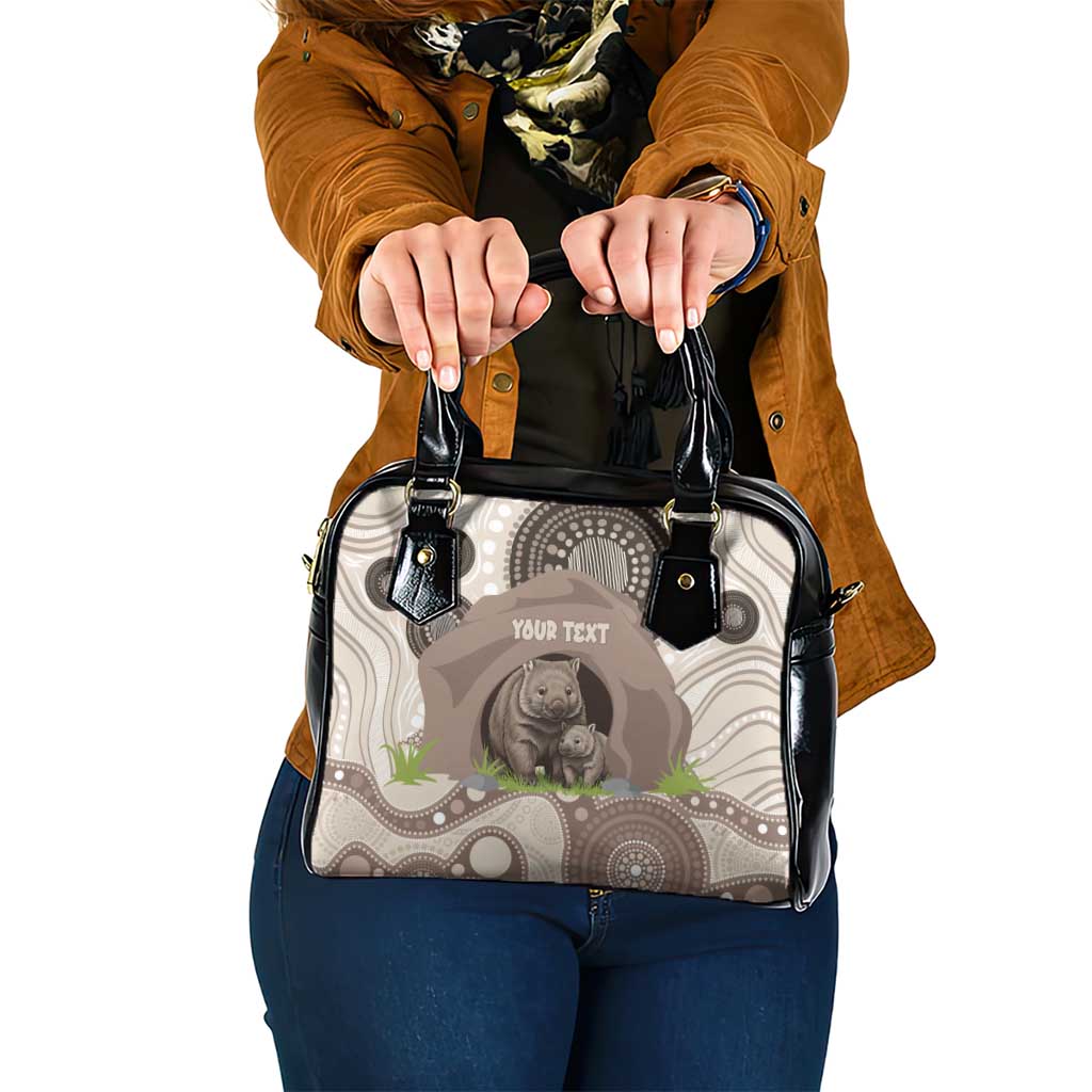 Personalised Australia Wombat Shoulder Handbag Welcome To Our Home Aboriginal Art - Aussie Hoodie