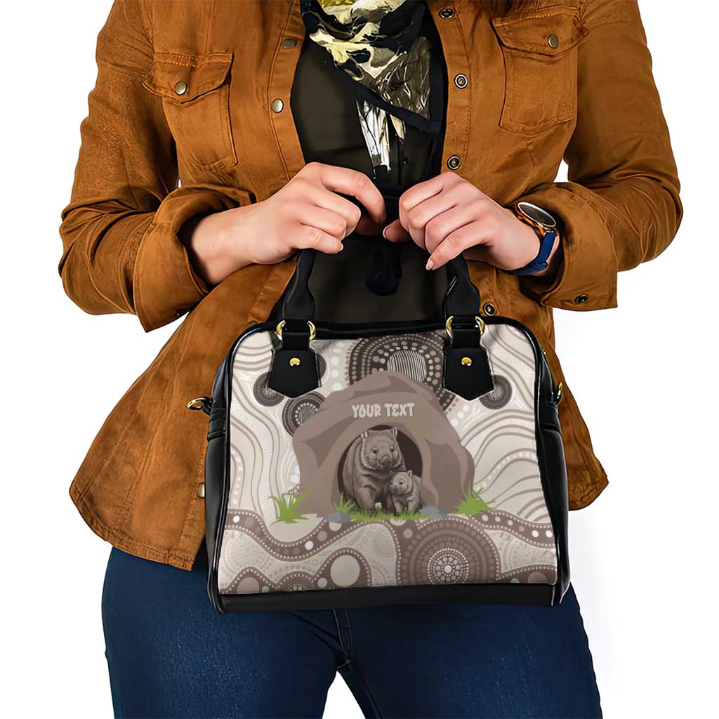 Personalised Australia Wombat Shoulder Handbag Welcome To Our Home Aboriginal Art - Aussie Hoodie