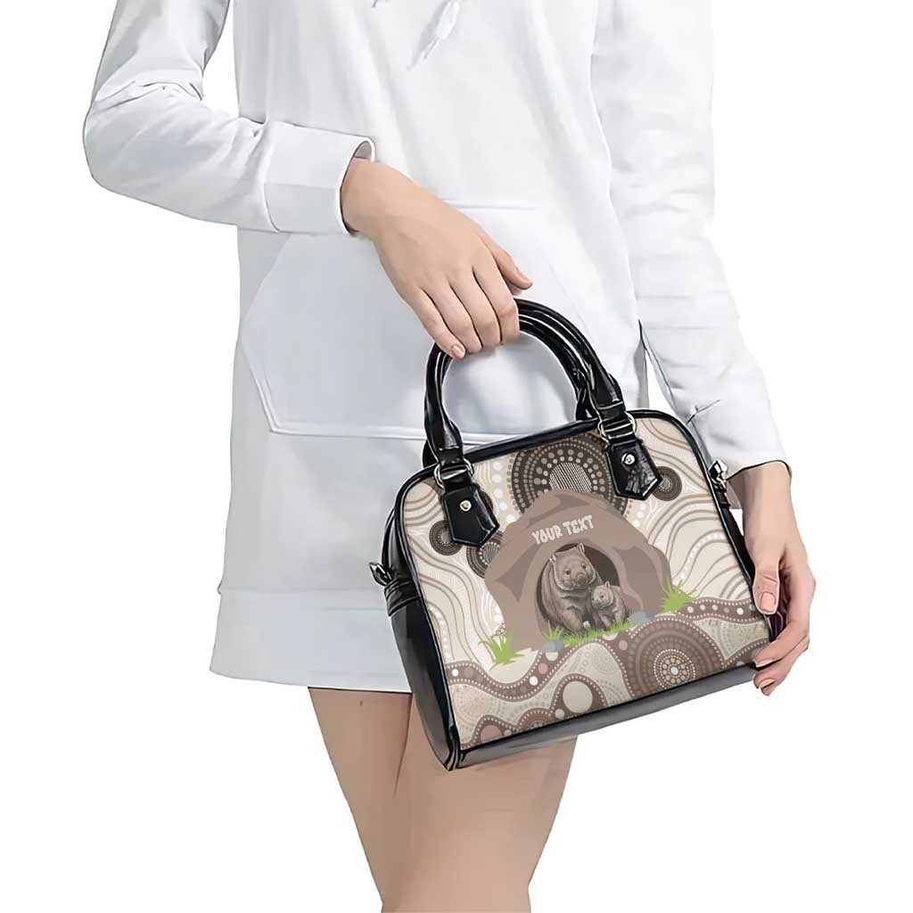 Personalised Australia Wombat Shoulder Handbag Welcome To Our Home Aboriginal Art - Aussie Hoodie