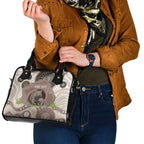 Personalised Australia Wombat Shoulder Handbag Welcome To Our Home Aboriginal Art - Aussie Hoodie