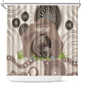 Personalised Australia Wombat Shower Curtain Welcome To Our Home Aboriginal Art - Aussie Hoodie