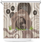 Personalised Australia Wombat Shower Curtain Welcome To Our Home Aboriginal Art - Aussie Hoodie