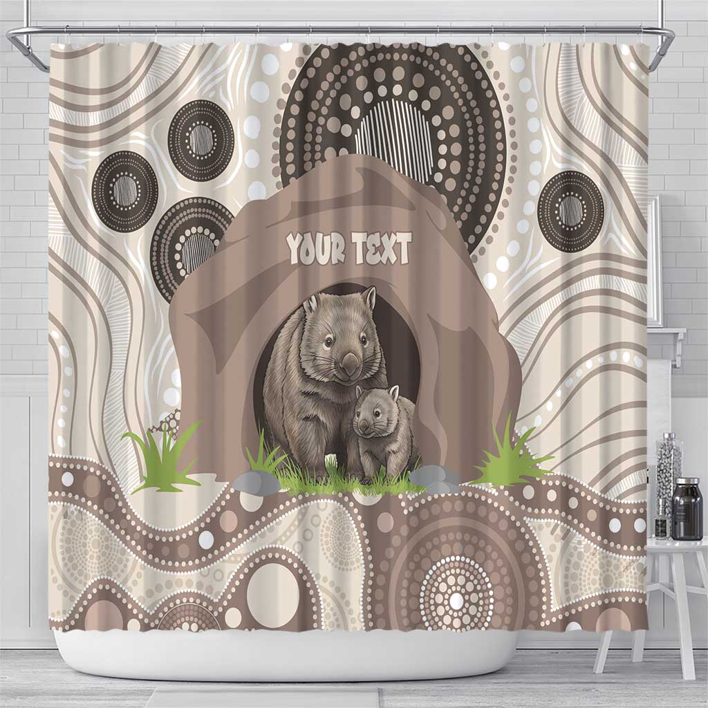 Personalised Australia Wombat Shower Curtain Welcome To Our Home Aboriginal Art - Aussie Hoodie
