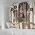 Personalised Australia Wombat Shower Curtain Welcome To Our Home Aboriginal Art - Aussie Hoodie