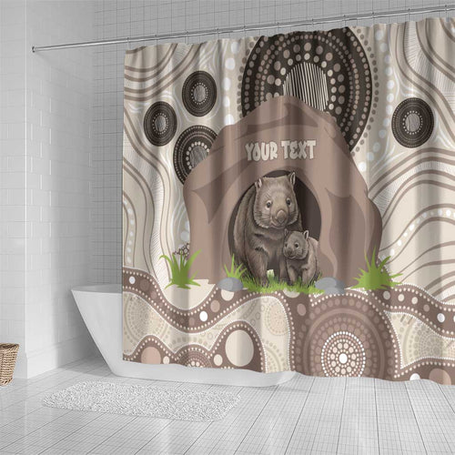 Personalised Australia Wombat Shower Curtain Welcome To Our Home Aboriginal Art - Aussie Hoodie