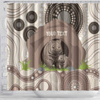 Personalised Australia Wombat Shower Curtain Welcome To Our Home Aboriginal Art - Aussie Hoodie