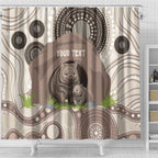 Personalised Australia Wombat Shower Curtain Welcome To Our Home Aboriginal Art - Aussie Hoodie