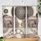 Personalised Australia Wombat Skinny Tumbler Welcome To Our Home Aboriginal Art - Aussie Hoodie