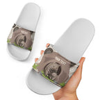 Personalised Australia Wombat Slide Sandals Welcome To Our Home Aboriginal Art - Aussie Hoodie