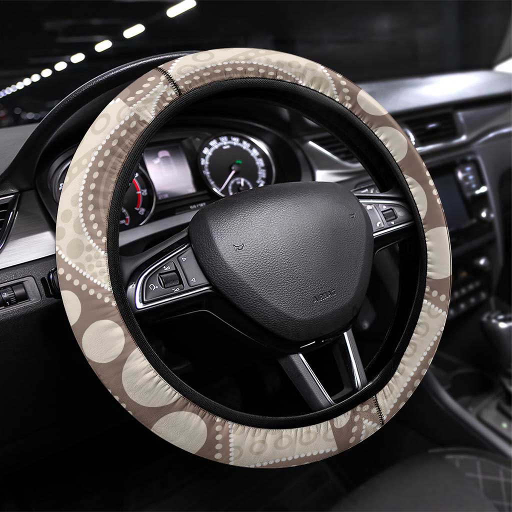 Australia Wombat Steering Wheel Cover Welcome To Our Home Aboriginal Art - Aussie Hoodie