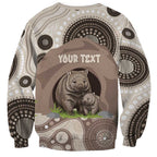 Personalised Australia Wombat Sweatshirt Welcome To Our Home Aboriginal Art - Aussie Hoodie