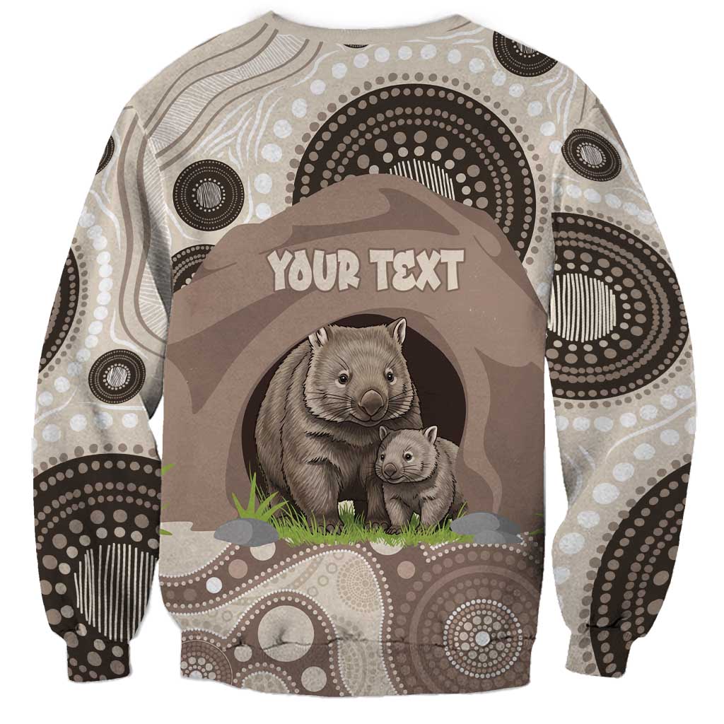 Personalised Australia Wombat Sweatshirt Welcome To Our Home Aboriginal Art - Aussie Hoodie