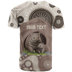 Personalised Australia Wombat T Shirt Welcome To Our Home Aboriginal Art - Aussie Hoodie