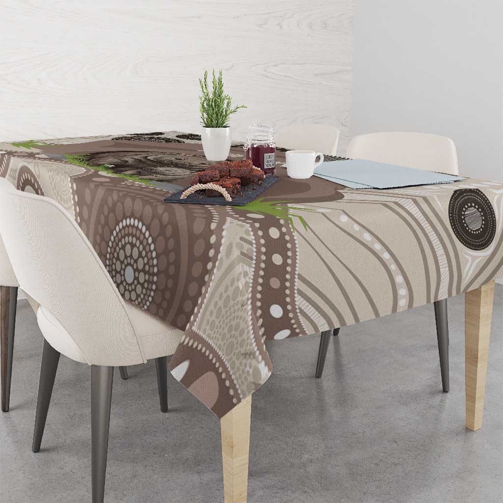 Personalised Australia Wombat Tablecloth Welcome To Our Home Aboriginal Art - Aussie Hoodie